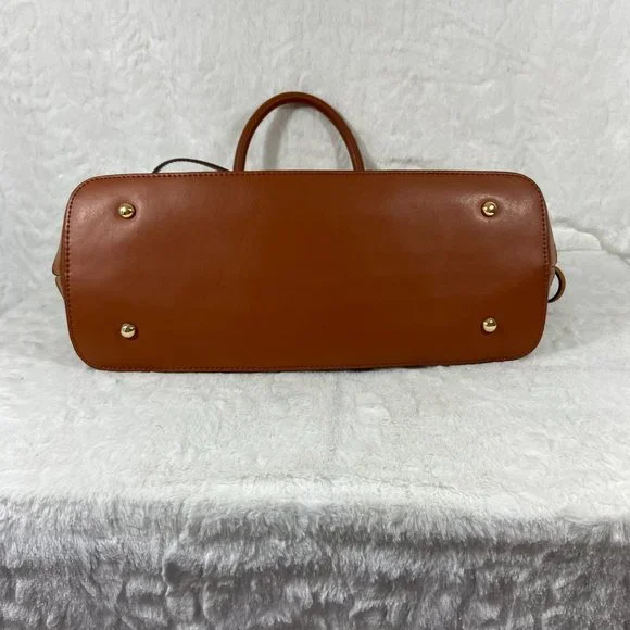 Emma Fox woven leather Handbag Satchel Tan Light Brown - Picture 9 of 11